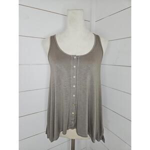 American Eagle Outfitters Soft & Sexy small army green slub tank top